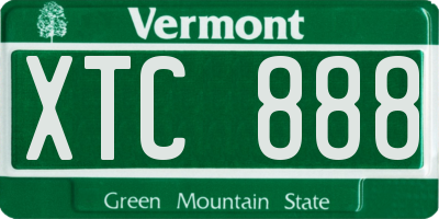 VT license plate XTC888