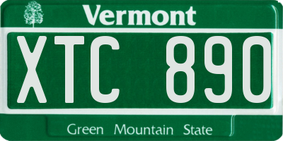 VT license plate XTC890