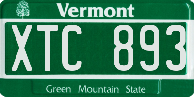 VT license plate XTC893