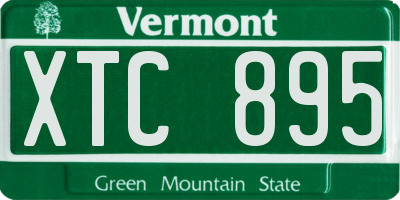 VT license plate XTC895