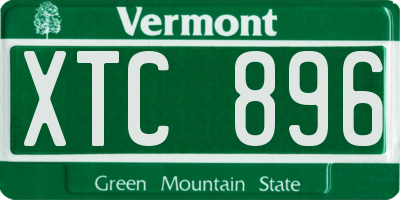 VT license plate XTC896