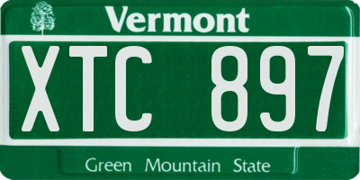 VT license plate XTC897