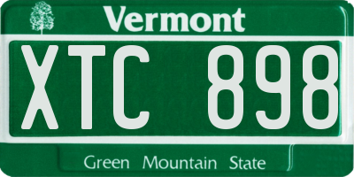 VT license plate XTC898