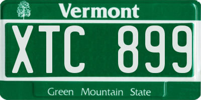VT license plate XTC899