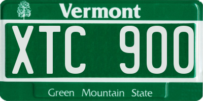 VT license plate XTC900