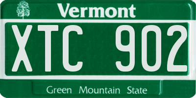 VT license plate XTC902