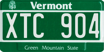 VT license plate XTC904