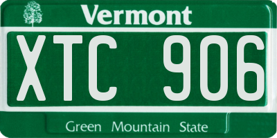 VT license plate XTC906