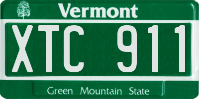 VT license plate XTC911