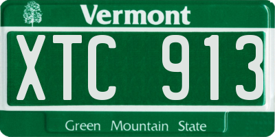 VT license plate XTC913