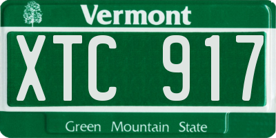 VT license plate XTC917