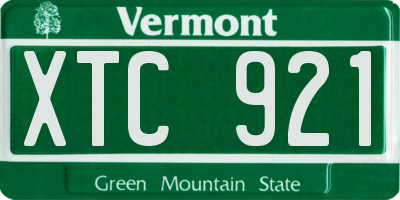VT license plate XTC921