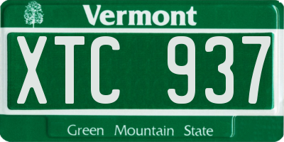 VT license plate XTC937