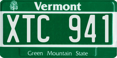 VT license plate XTC941
