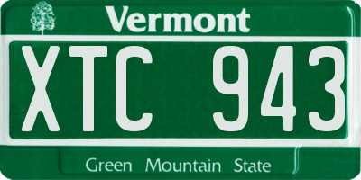 VT license plate XTC943