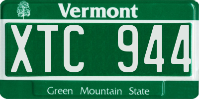 VT license plate XTC944