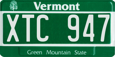 VT license plate XTC947