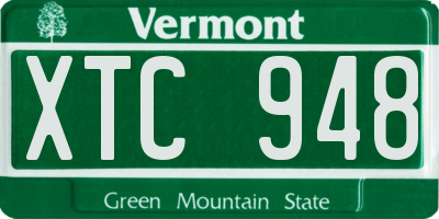 VT license plate XTC948