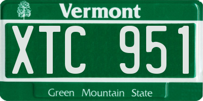 VT license plate XTC951