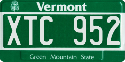 VT license plate XTC952