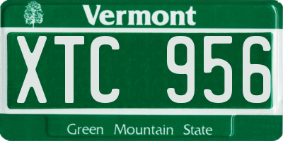 VT license plate XTC956