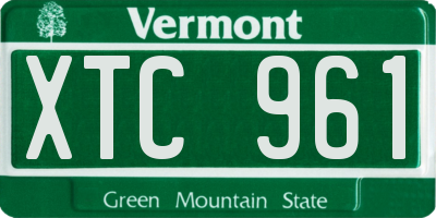 VT license plate XTC961