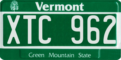 VT license plate XTC962