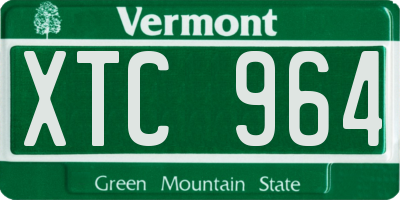 VT license plate XTC964