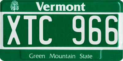 VT license plate XTC966
