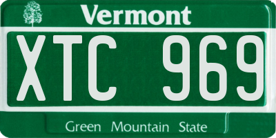 VT license plate XTC969