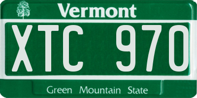VT license plate XTC970
