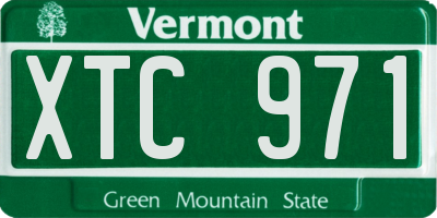 VT license plate XTC971