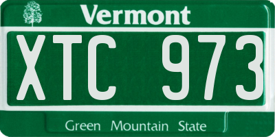 VT license plate XTC973