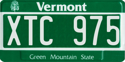 VT license plate XTC975