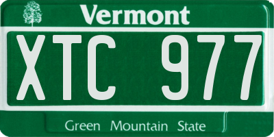 VT license plate XTC977