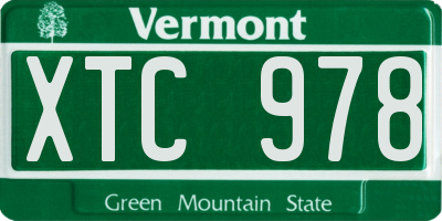 VT license plate XTC978