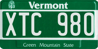VT license plate XTC980