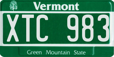 VT license plate XTC983