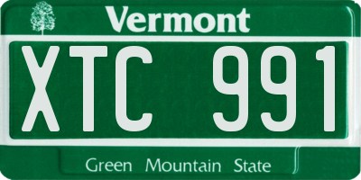 VT license plate XTC991
