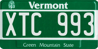 VT license plate XTC993