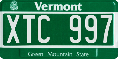 VT license plate XTC997