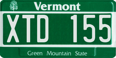 VT license plate XTD155