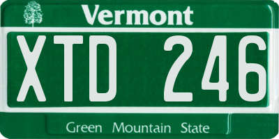 VT license plate XTD246
