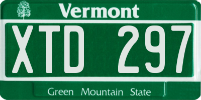 VT license plate XTD297