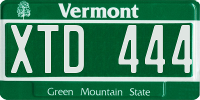 VT license plate XTD444