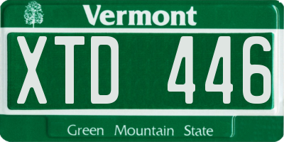 VT license plate XTD446