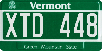 VT license plate XTD448