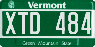 VT license plate XTD484
