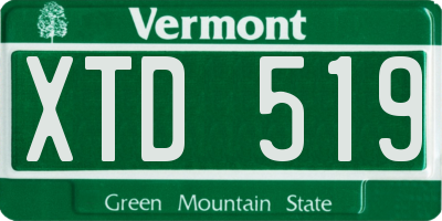 VT license plate XTD519