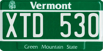 VT license plate XTD530